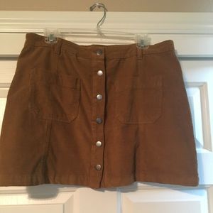 Tan Corduroy Skirt